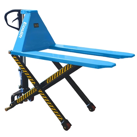 Eoslift 3,300 lbs. Weight Capacity, 27" x 45" Forks, Double Cylinder Scissor Lift Pallet Jack, 31.5" Raised Height I15D